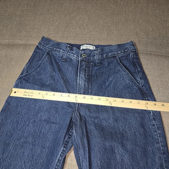 Abercrombie & Fitch High Rise Loose Jeans Wide Leg Denim Women's Size 6/28 - Picture 10 of 16